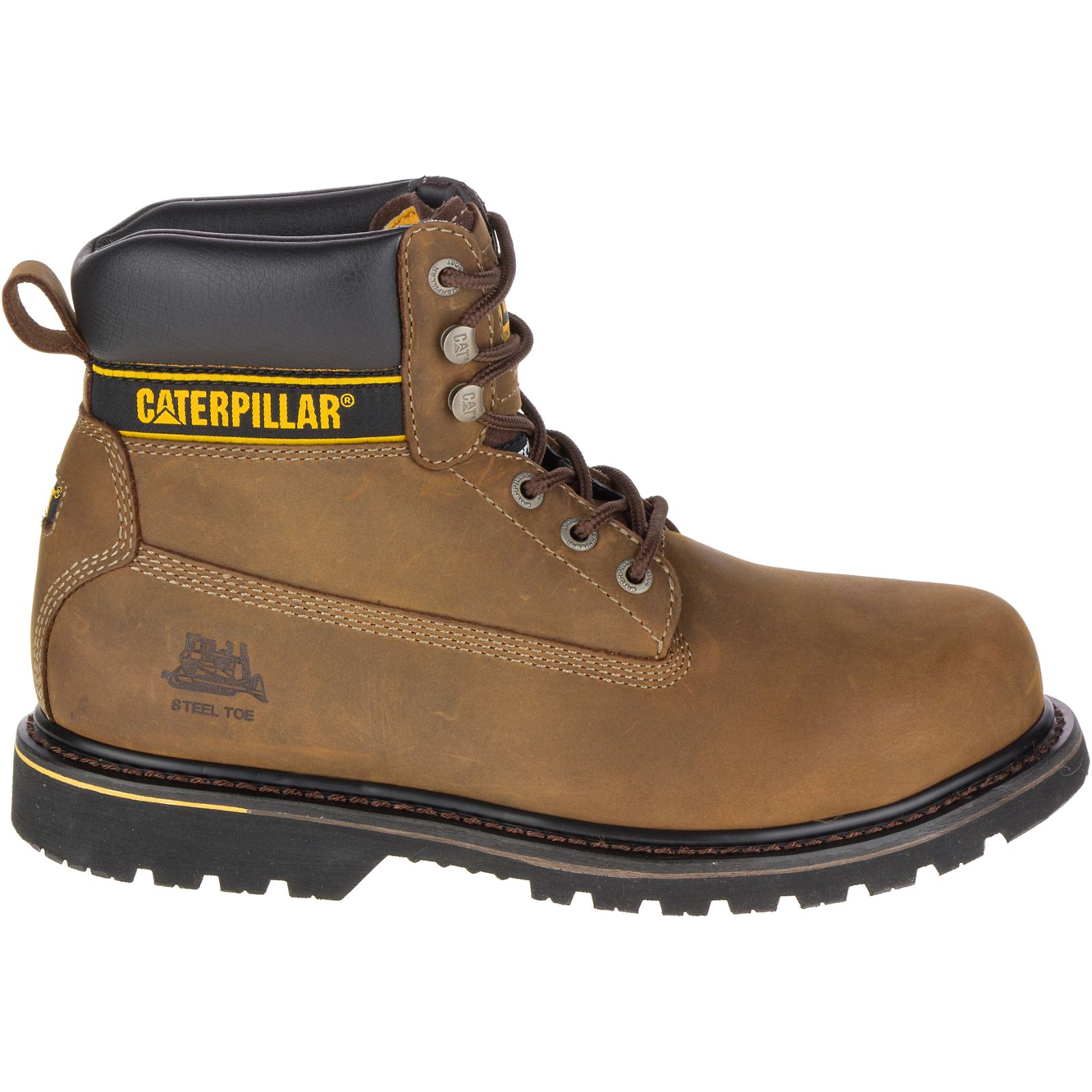 Caterpillar Men's Holton Steel Toe S3 Hro Src Work Boots Dark Brown CAT-68730